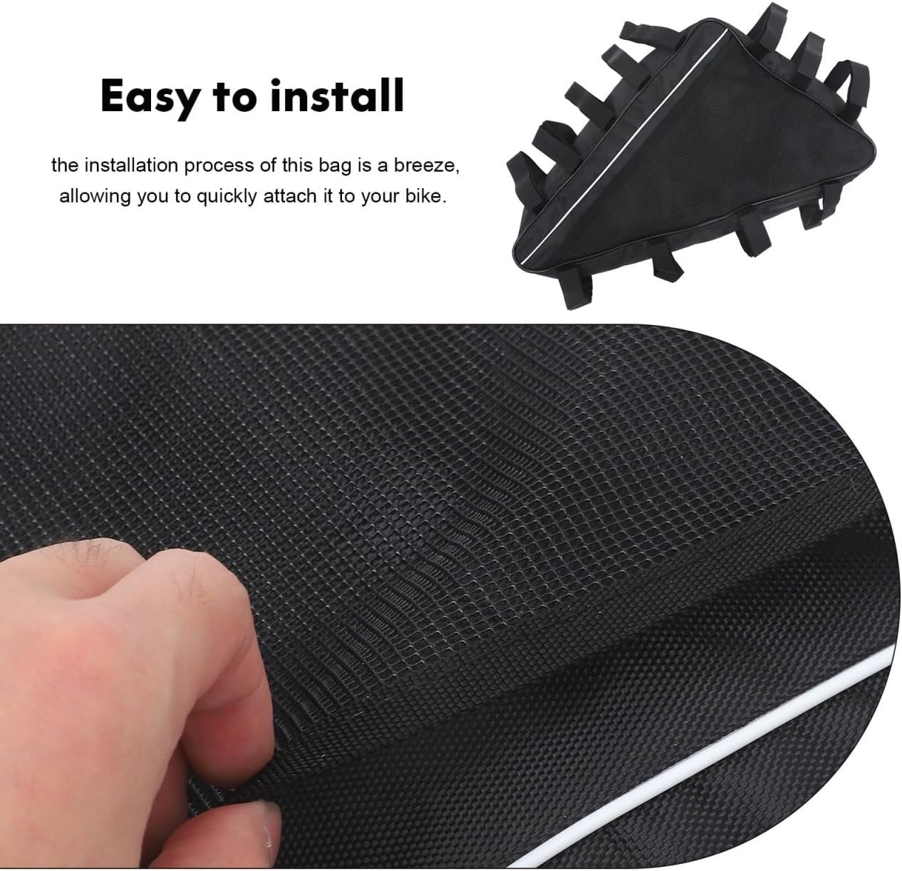 Healeved Bike Triangle Bag Frame Mount Storage Pouch Large Capacity Waterproof Electric Bike Battery Case for Cycling Hiking Camping - Image 5