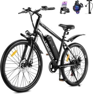 TWOFISH Electric Bike, 26″ El...