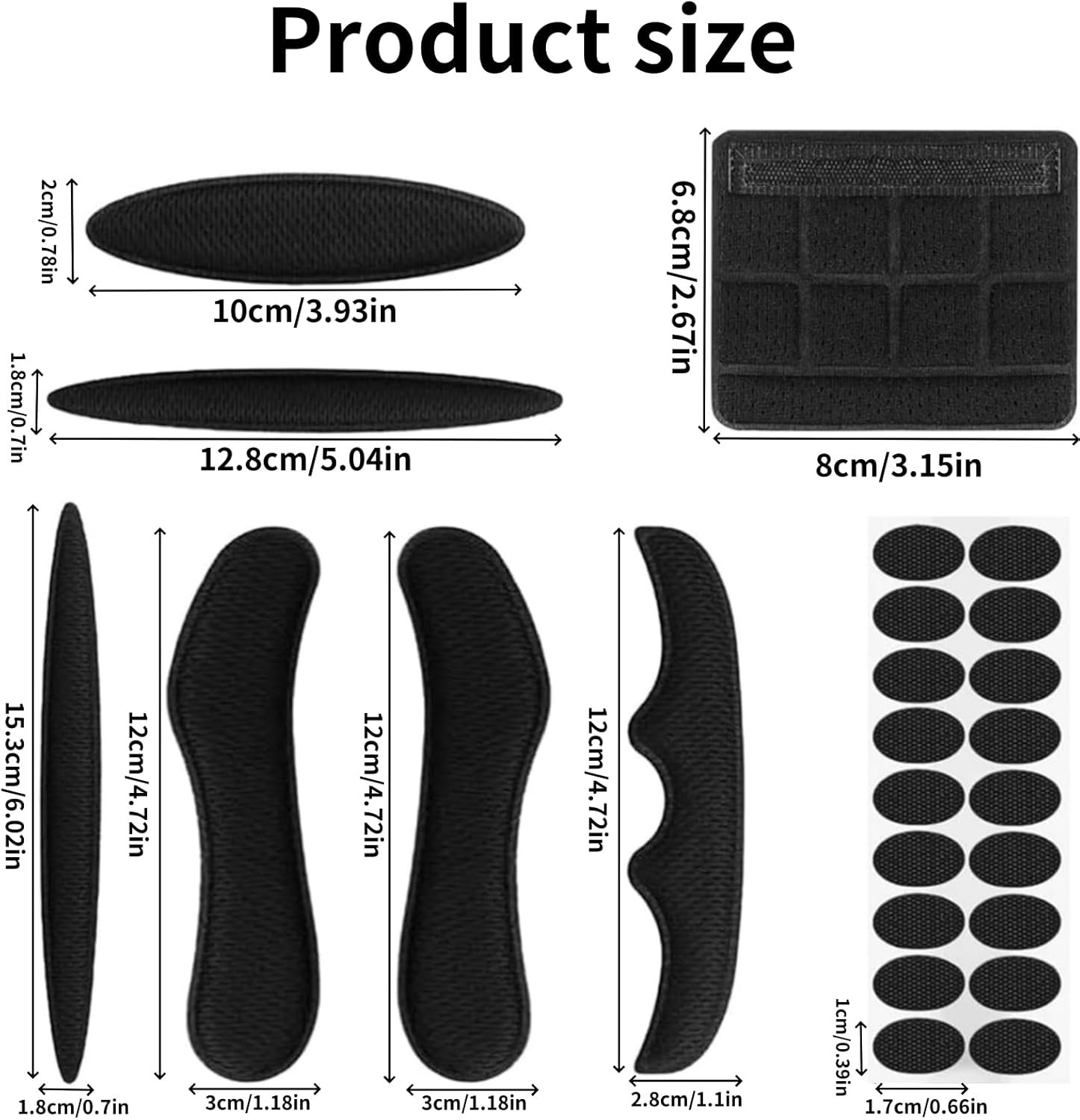 2 Sets Anti-Collision Bicycle Helmet Pad Protective Helmet Foam Padding Kit Soft Comfortable Bicycle Lining Sponge for Motorcycle Cycling (Black) - Image 2