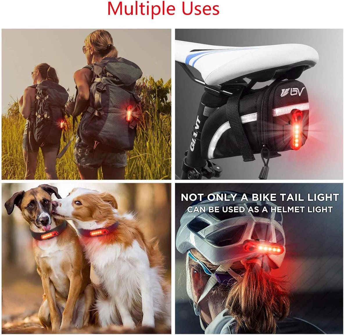 Rear Bike Lights 2 Pack, Ultra Bright USB Rechargeable Bike Tail Lights, Red High Intensity Led Accessories Fits On Any Bike or Helmet. Easy to Install for Cycling Safety Flashlight - Image 7