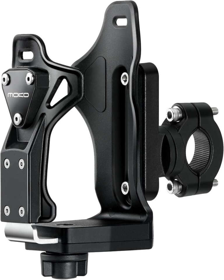 MoKo Bike Water Bottle Holder, Adjustable Bike Bottle Cage for 1.9-3.6" Diameter Bottle, for Handlebar & Frame,Durable Motorcycle Cup Holder with Screw Tool,for Bicycle/Stroller/Scooter/Wheelchair/ATV