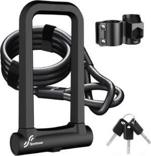 Sportneer Bike Lock: 18mm Heavy Dut...