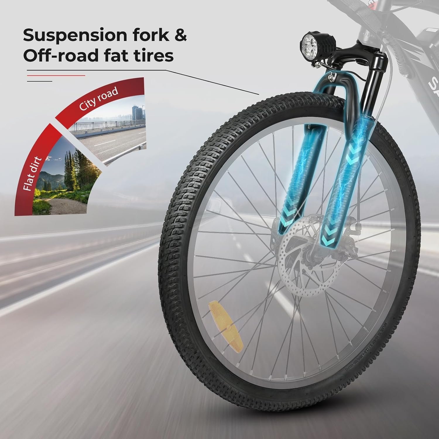 SAMEBIKE Electric Bike, 24" Mountain Bicycle with 36V 13Ah Battery,Max Speed 25KM/H & Top Power 250W Motor, Dual Shock Absorber and Hydraulic Brakes, E-bike with SHIMAN0 7-Speed Flywheel men women - Image 6