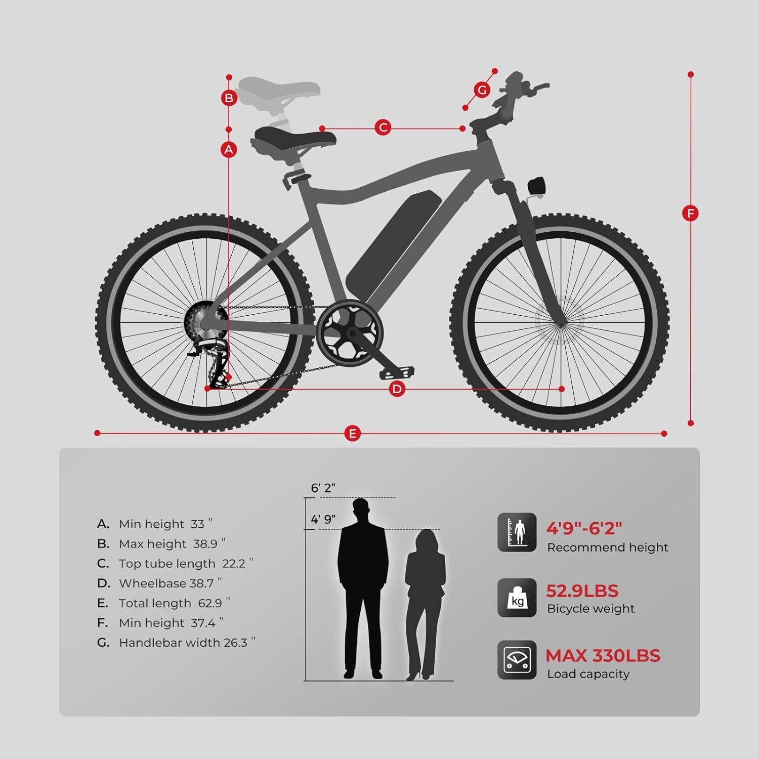 SAMEBIKE Electric Bike, 24" Mountain Bicycle with 36V 13Ah Battery,Max Speed 25KM/H & Top Power 250W Motor, Dual Shock Absorber and Hydraulic Brakes, E-bike with SHIMAN0 7-Speed Flywheel men women - Image 4