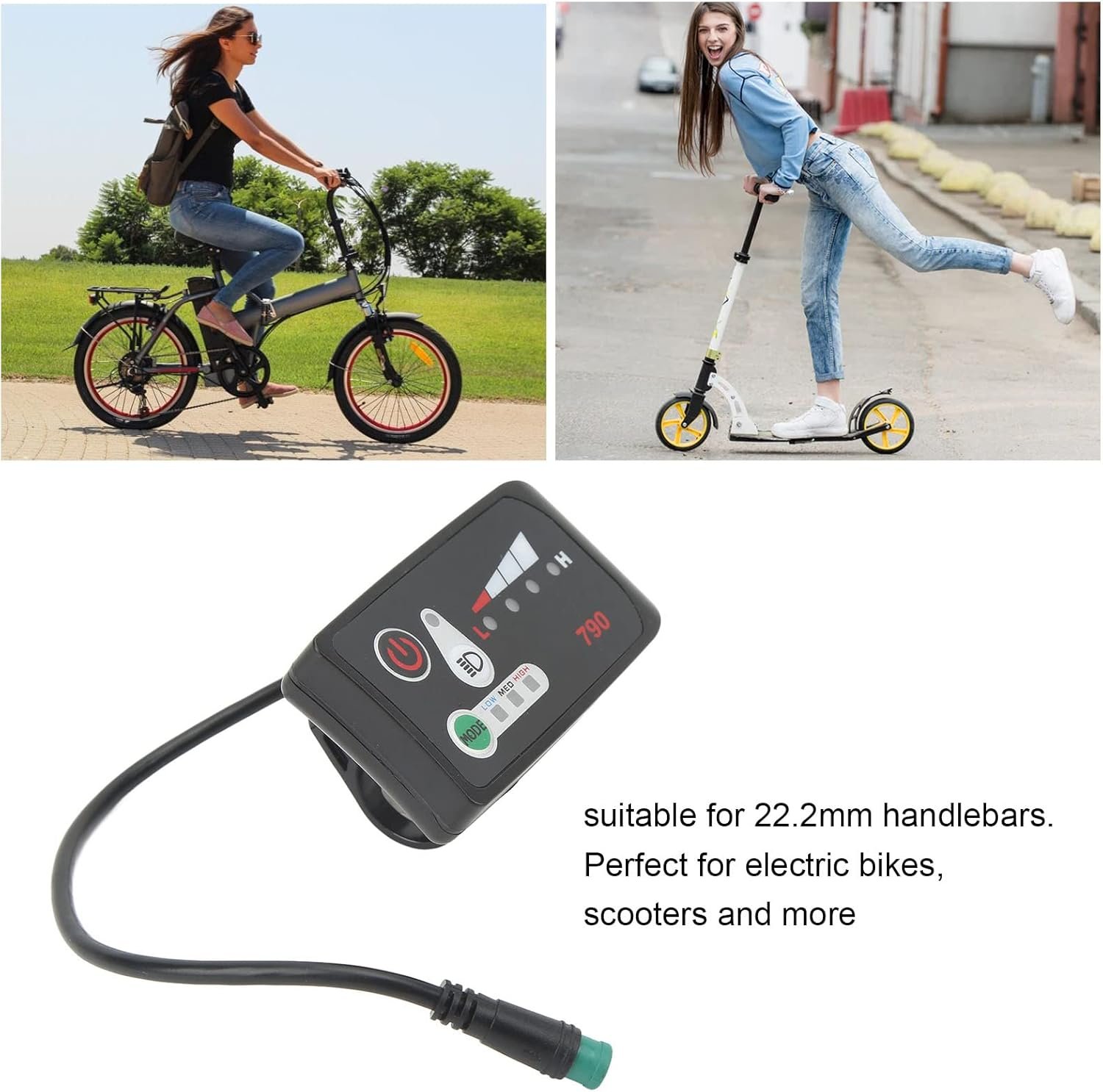 KIMISS Electric Bike LED, Panel Modification Display 790 Electric Power Display Meter with Waterproof 5P Male Plug for 22.2mm Handlebars 48V - Image 7