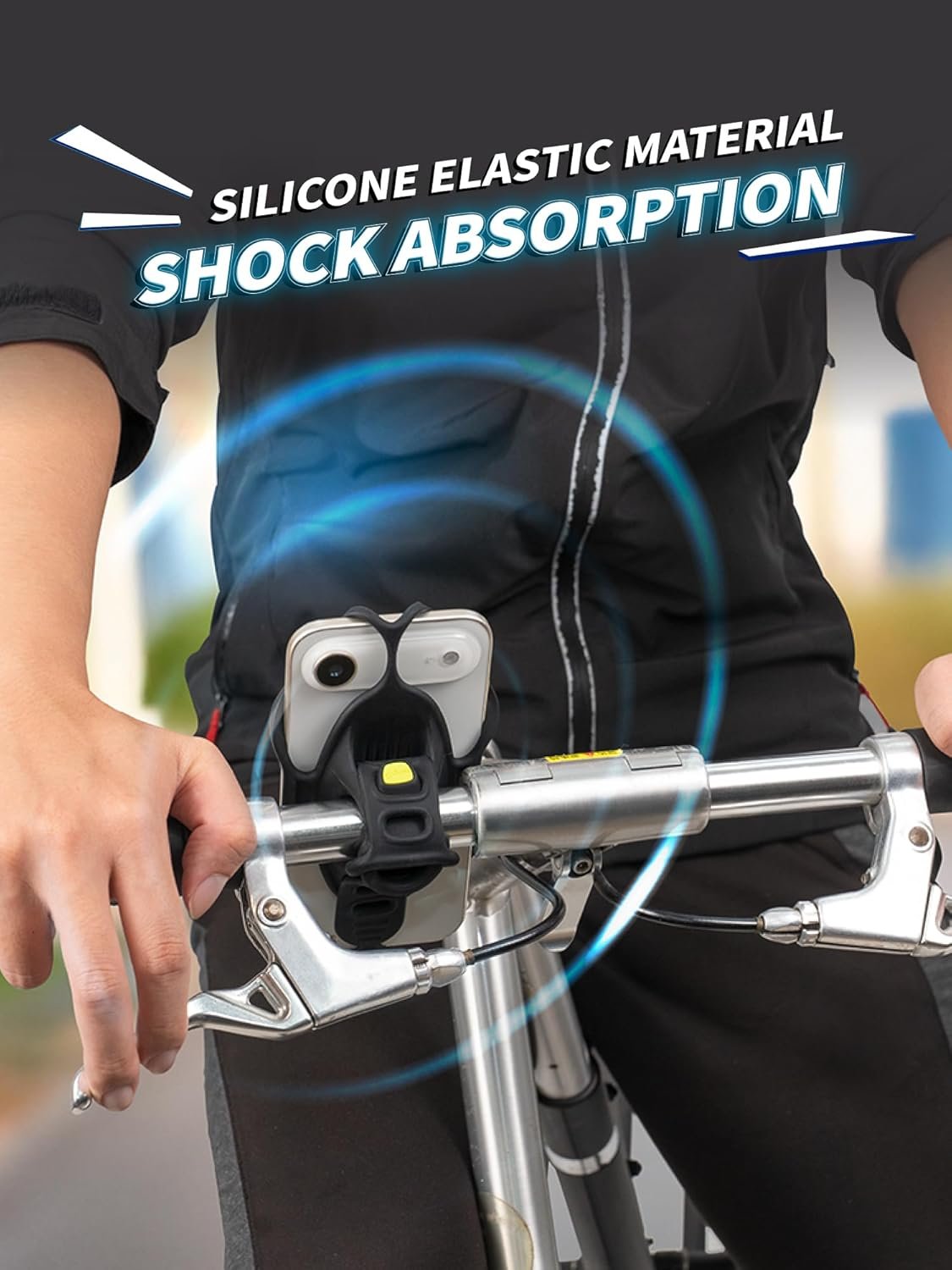 BONE Bike Tie 6, Bike Phone Mount for Handlebar, Scratch-Free Silicone Holder with Dual-Strap Stability and Tuackable Design, Universal MTB Cycling iPhone Holder Compatible with 4.7"~7.2" - Image 3