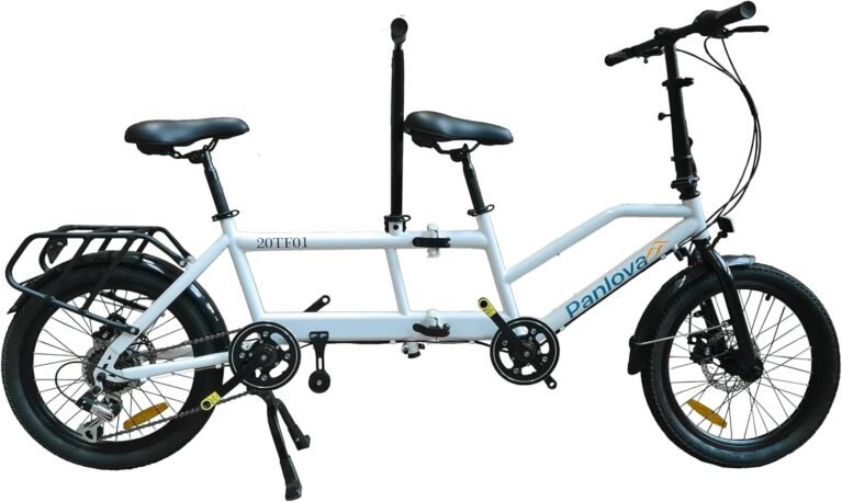 ECOSMO 20" Wheel Folding Tandem City Bicycle Bike 7 Speeds, Dual Disc brakes, Independantly riding - 20TF01W5