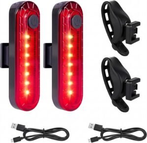 2 Pack LED Rear Bike Tail Light, 5 ...