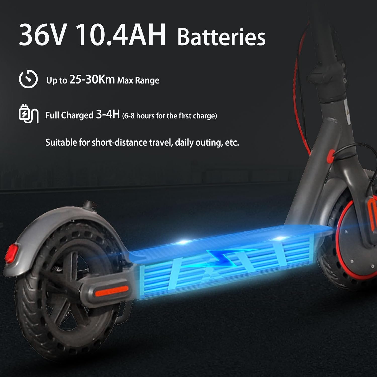 Electric Scooters Adult 8.5" /10" Solid Tires 20-30km Long Range,3 Speed Mode Fast Adult Electric Scooters with APP,ElectricScooter for Teens 120kg Load Folding Escooter Double Braking Scooters - Image 5