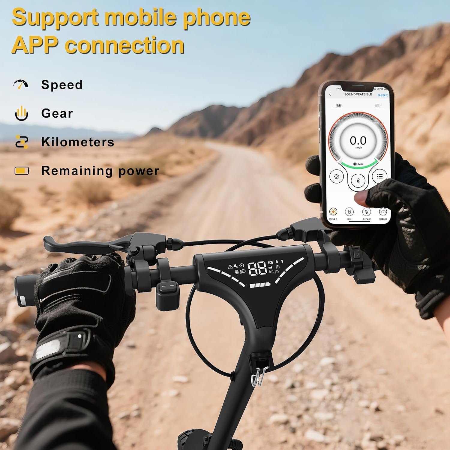 Electric Scooter, 80 km Range, 48V 13/18.2 Ah Battery, 10 inch Off-Road Tires, Electric Scooter Adult 150 kg Load Capacity, Double Suspension, TODIMART Folding Escooter - Image 8