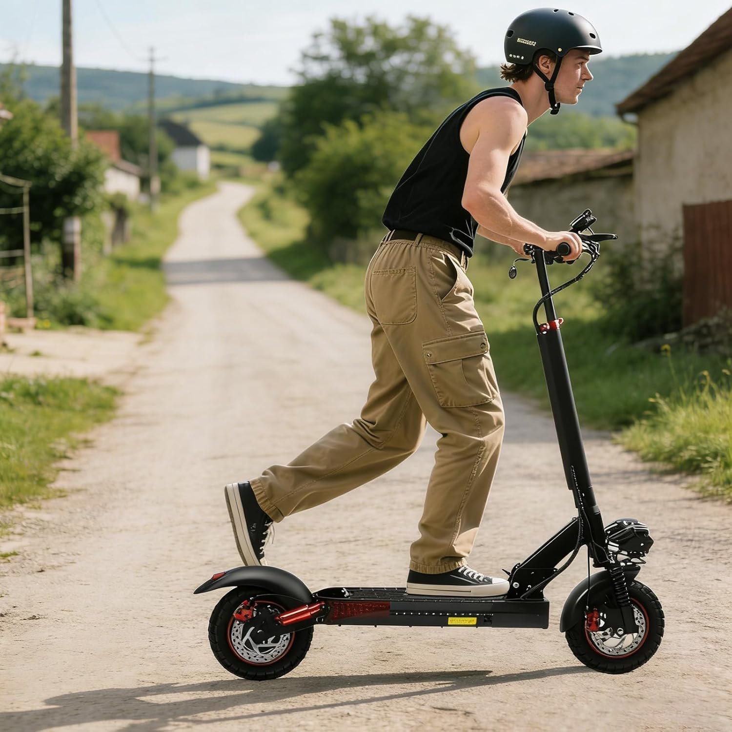 Electric Scooters Adult Powerful Folding Scooter - 40-55km Range, 48V 15AH Large Range, 10" All-Terrain Tires, IP54, Double Disc Brakes, Cruise Control,Gifts for Adults and Youth During Holidays - Image 8
