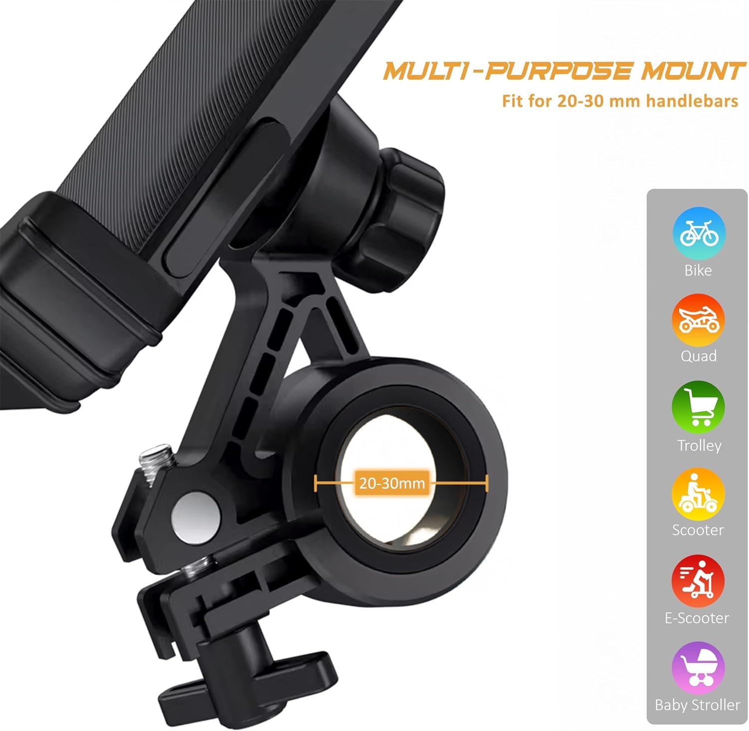 Byking Bike Phone Holder, For 4.7"-6.8" Smartphones Bicycle Phone Holder, Universal 360 Mountain Bike Phone Mount For Bicycle Handlebar, Phone bike Mount. - Image 4