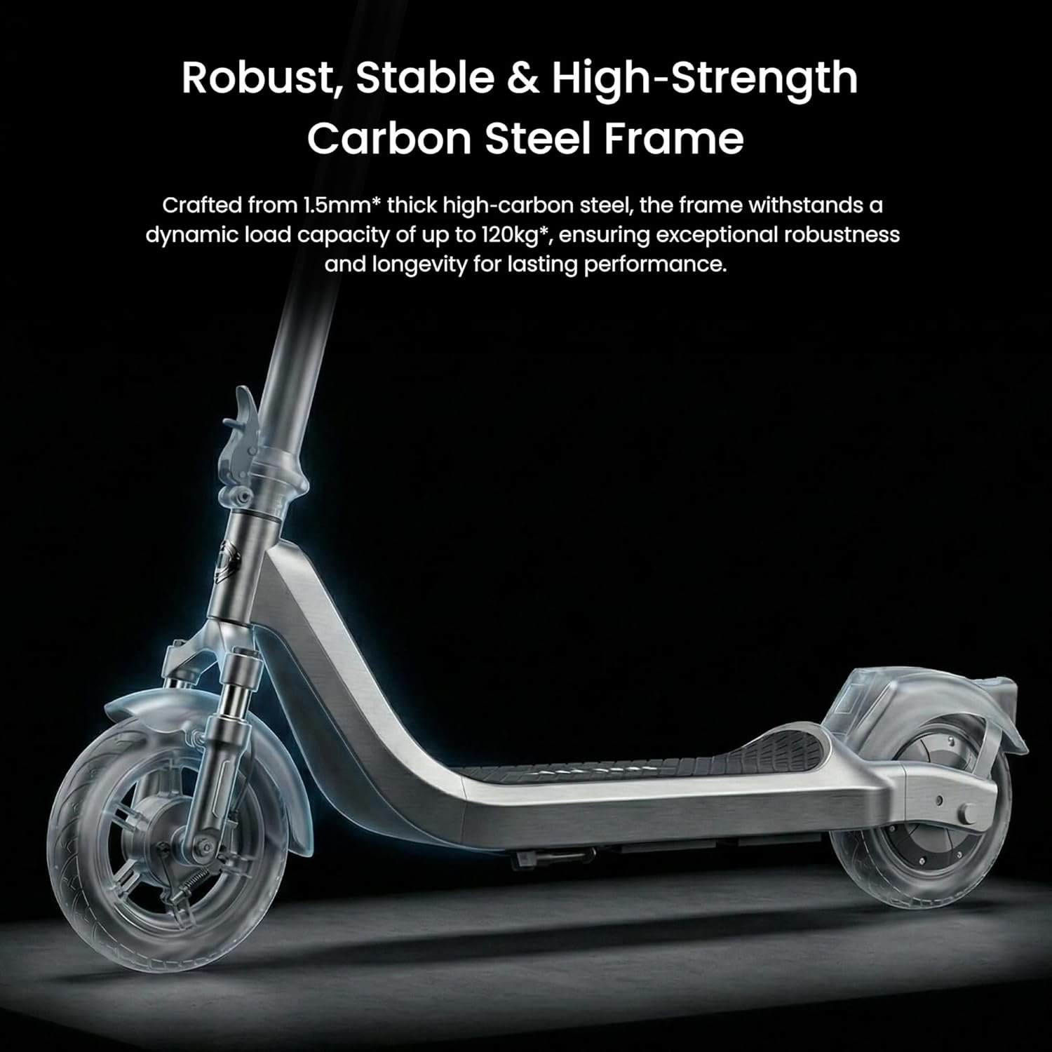 Electric Scooter for Adults, LAELIN R350 R450 Folding E-Scooter with 10" Gel Tyres, 500W Motor, 35-45 km Max Range, Front Suspension, Dual Braking, TCS, IPX4 - Image 7