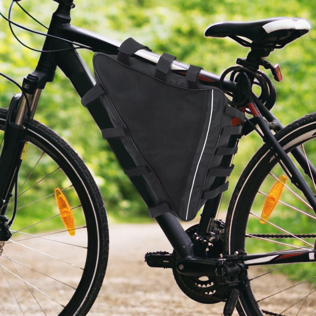 Healeved Bike Triangle Bag Frame Mount Storage Pouch Large Capacity Waterproof Electric Bike Battery Case for Cycling Hiking Camping - Image 9