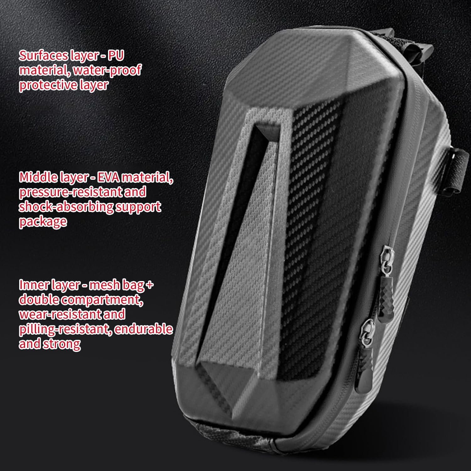 Electric Scooter Bag | Mountain Bike Handlebar Pouch - Adjustable Electric Scooter Handlebar Bag 4L for Camping, Mountain, Urban, Dirtbike, Travel, Commuting - Image 6