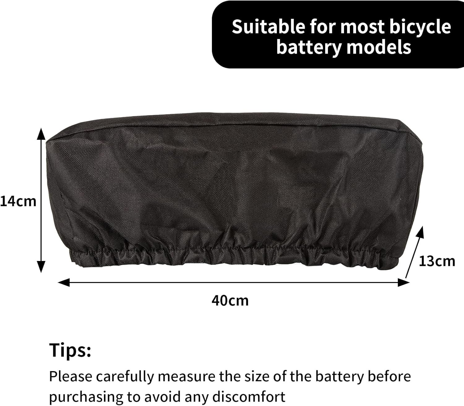 Ebike Battery Cover Waterproof 600D PVC Electric Bike Battery Cover Bag Dustproof E Bike Battery Protector Frame Bag for Hailong Dolphin Tiger Shark Jumbo Shark Lithium Batteries - Image 4