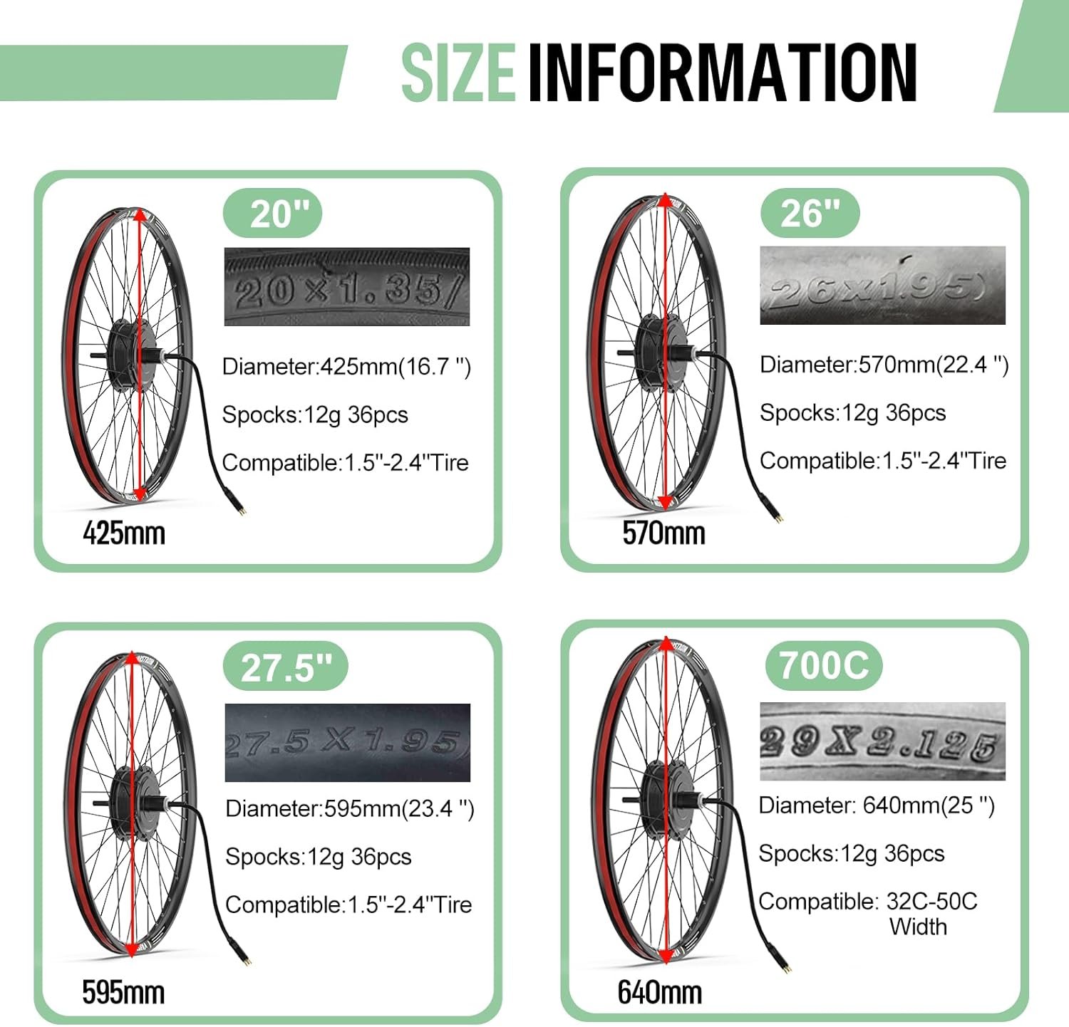 BAFANG 48V G020 G0900 Ebike Conversion Kit - Rear Hub Motor 26" 27.5" 28" 29" 700C 20" - Rear Wheel Electric Bike Conversion kit with Optional Battery Display for City Mountain Bike MTB - Image 4