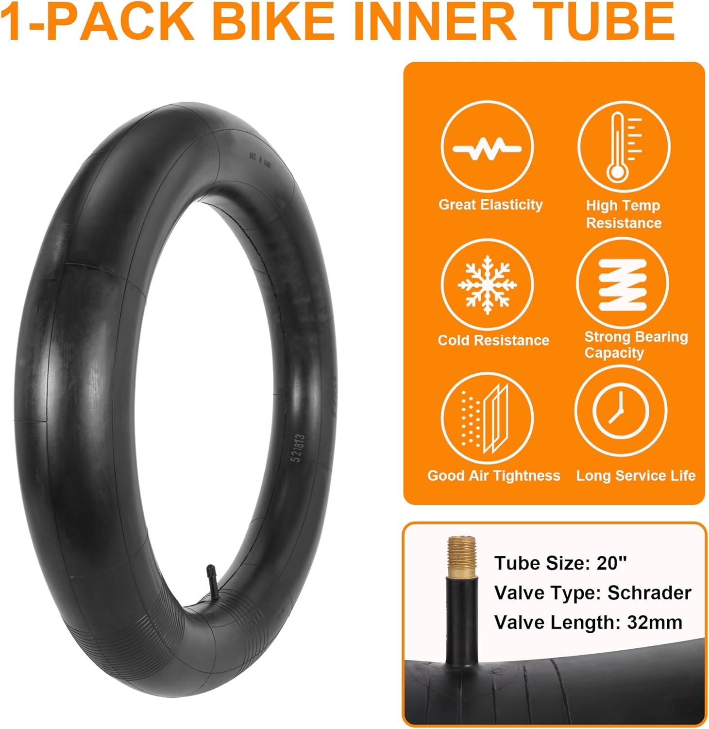 2-Pack 20x4.0 Fat Bike Tire, 20 Inch Mountain Bike Tires & Tubes Set, Folding Replacement Bicycle Tires with Tire Levers for Off-Road Bike, Ebike - Image 4