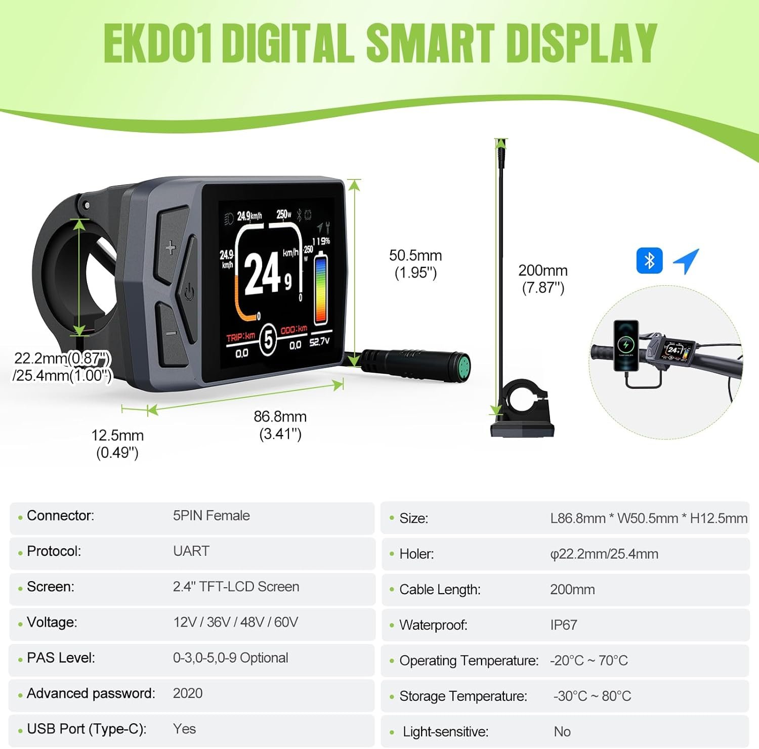 48V15OO JYLT Sport Version Ebike Conversion Kit, 26" 27.5" 28" 29" 700C Rear Wheel Hub Motor Electric Bike Conversion Kit with Controller & Optional Display, For Cassette Disc Brake MTB - Image 6