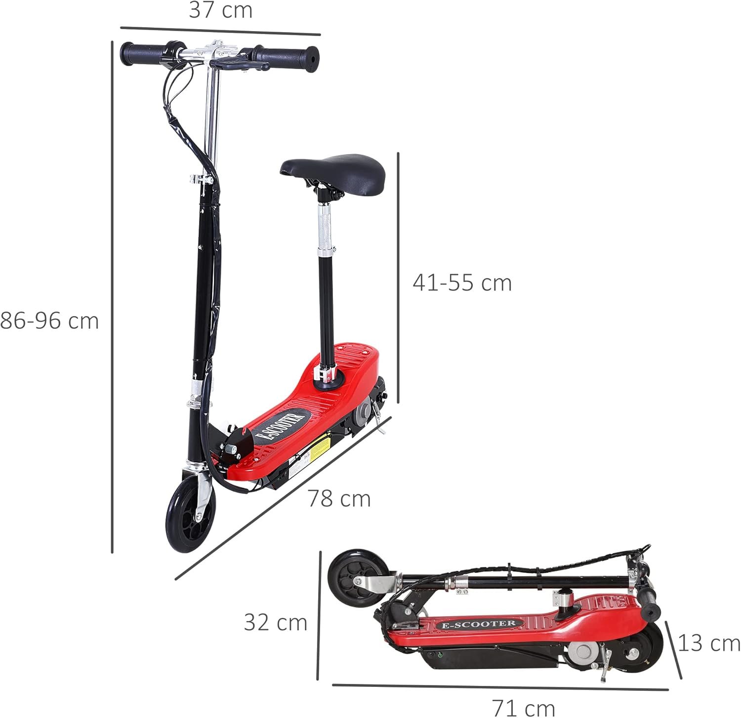 HOMCOM Electric Scooter for Kids, Foldable Ride On Powered Scooter with 120W Motor, Top Speed 10 KM/H, Maximum Range 8 KM - Image 7