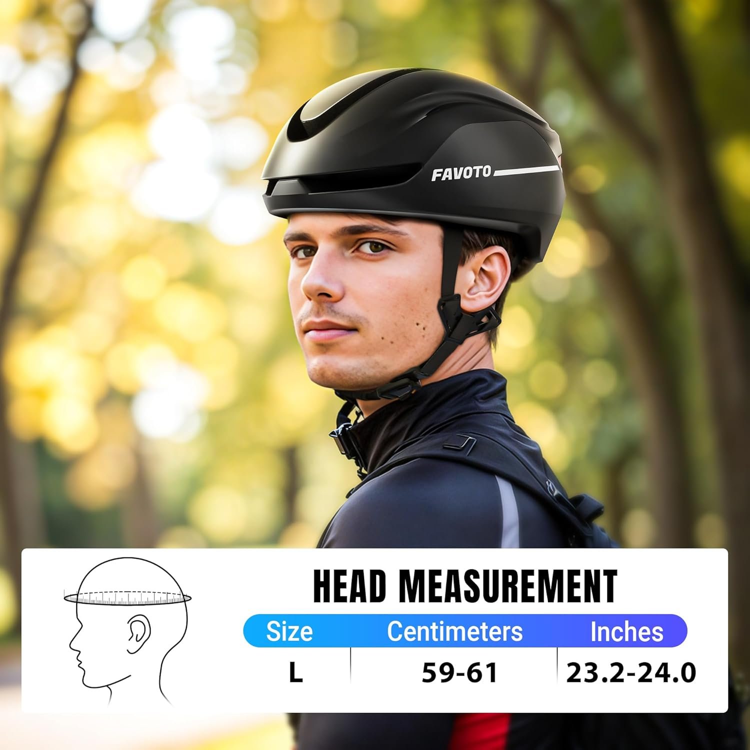 Favoto Smart Bike Helmet with Lights and Turn Signals, CE Certified Cycling Helmet for Adults with Remote Control, 3 Red Light Modes: Breathing, Flashing, Steady - Image 7