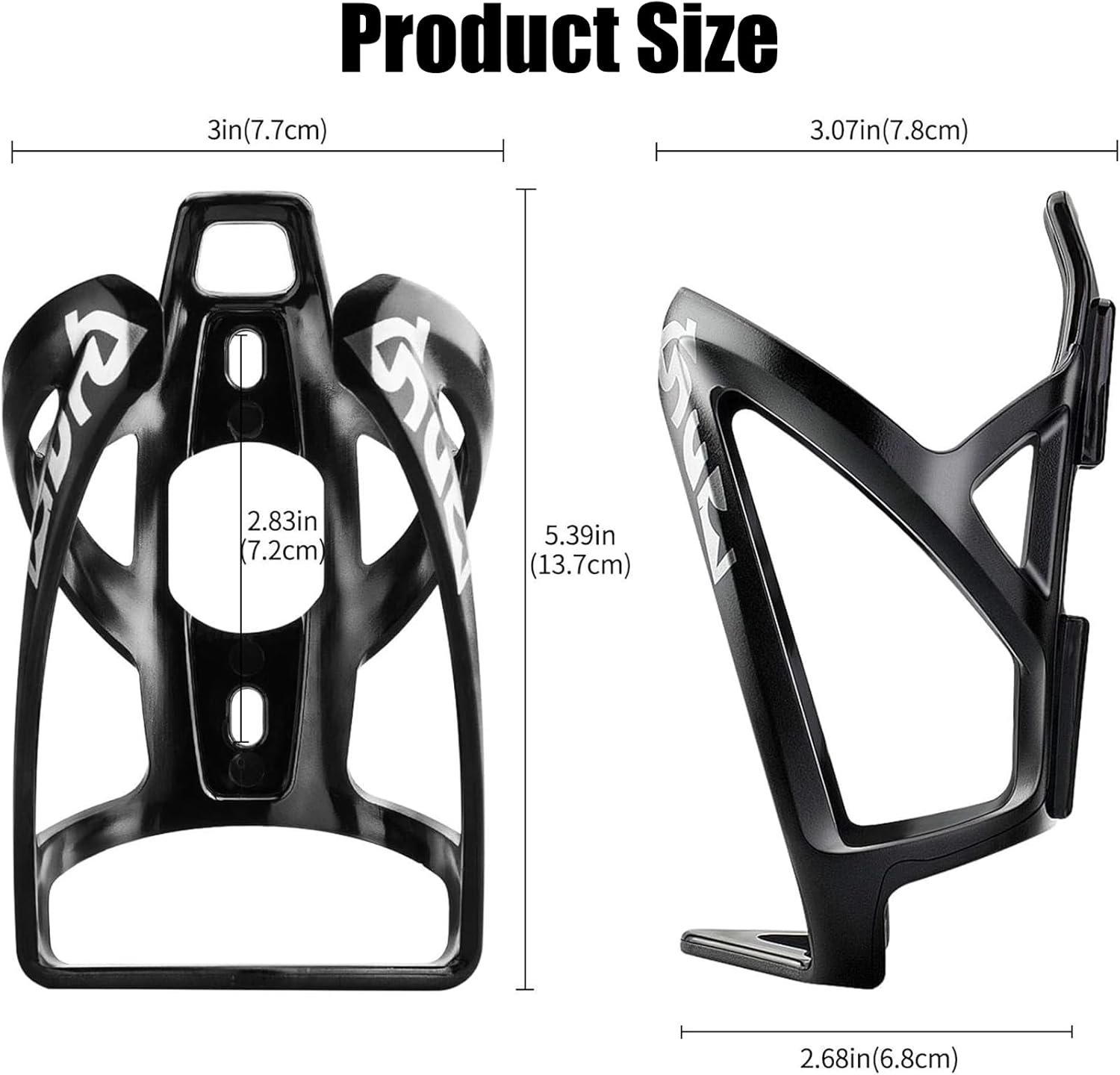Rarapop Bike Water Bottle Cage Ultra-Light Bicycle Bottle Holder Universal Bike Cup Holder Rack for Bicycle, Cycling, MTB, Road/Mountain Bikes 2 Pack - Image 2
