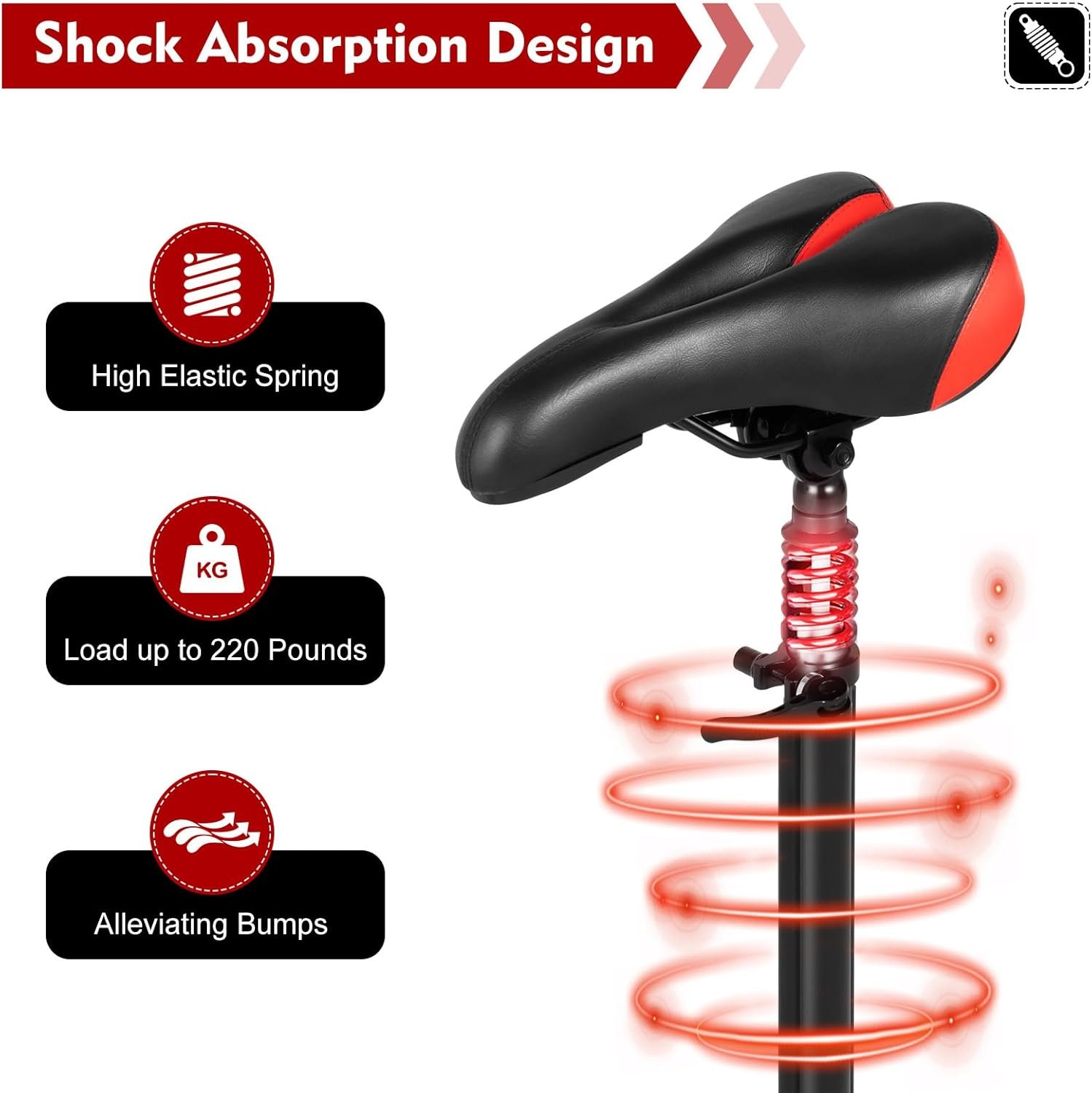 Electric Scooter Seat, Adult Portable Scooter Seat with Shock Absorber, Height Adjustable 40-60 cm, Universal Scooter Saddle,Easy Installation - Image 2