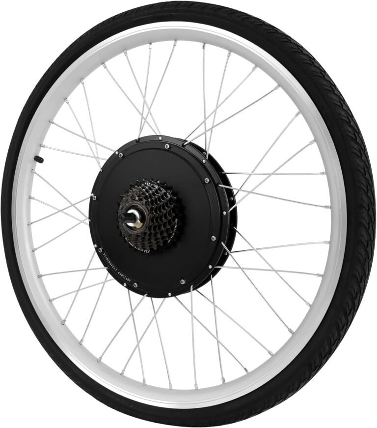 48V 1000W Electric Bike Rear Wheel Kit Hub Motor Conversion Set for 26 Inch Bicycle DIY E Bike PAS System LCD Display Disc Brake Brake Lever Controller Flywheel