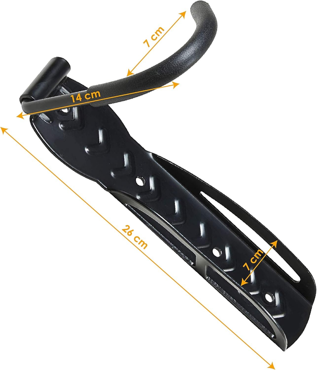VonHaus Bike Wall Mounts - Bike Wall Rack, 2-Pack for Garage and Shed - Steel Coated Bicycle Storage Hooks - Vertical Storage Rack with Durable Plastic Clips - Image 6