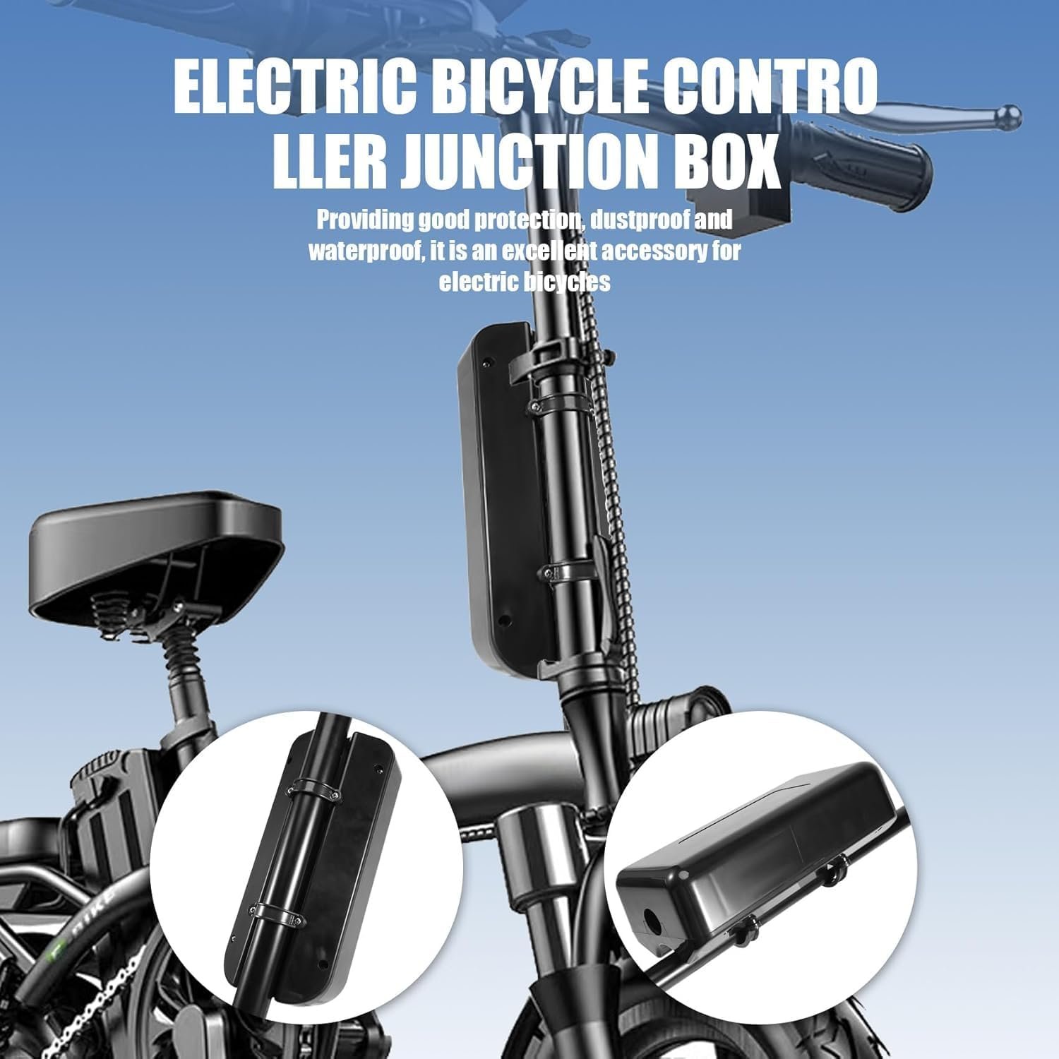 Extra-Large Plastic Controller Box for EBike, Moped & Mountain Bike - Waterproof and Dustproof Case, Black - Image 2