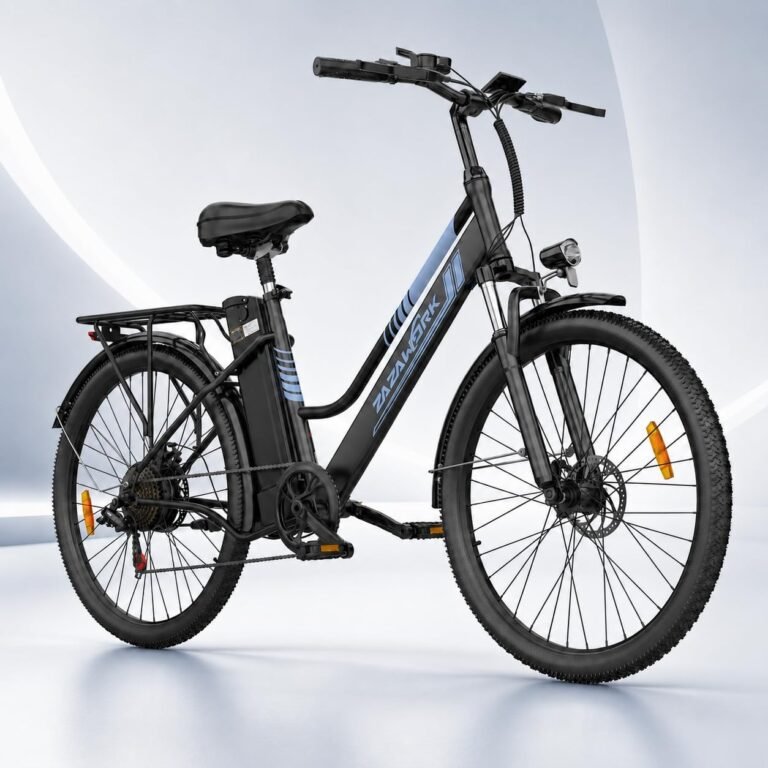 E Bikes for Men Adults, 250W Electric Bike with 39nm Torque, 36V20AH Battery 100-120km Range, 7-Speed Disc Brake & Spring Shock Absorber, 26 Inch Electric Bicycle for Outdoor & Commute
