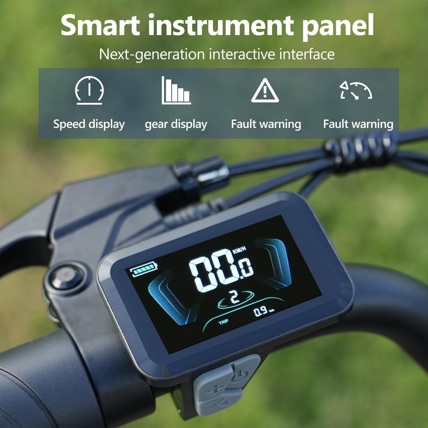 Kanpe 20" * 4" Electric Bikes for Adults,Hidoes B6 Road Bike Electric Mountain Bike with 48V 15.6Ah Removable Battery, 80KM Range,7-Speed,LCD Display,Fat Tyre E-bike with Dual Suspension - Image 5