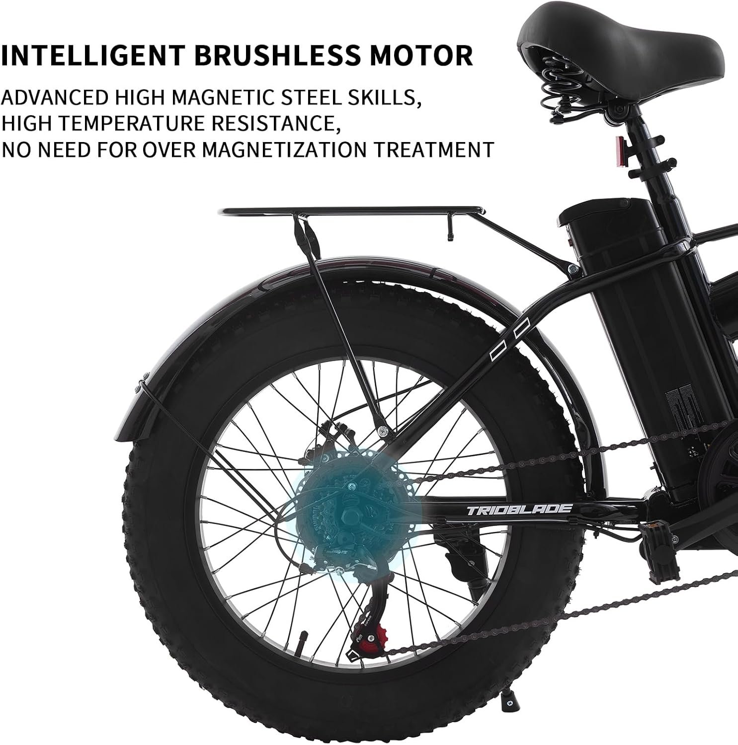 TRIOBLADE Folding Electric Bike 20 Inch Portable E-bike for Adults Height Adjustable Electric Bicycle with 250W Motor Removable 36V Battery - Image 3
