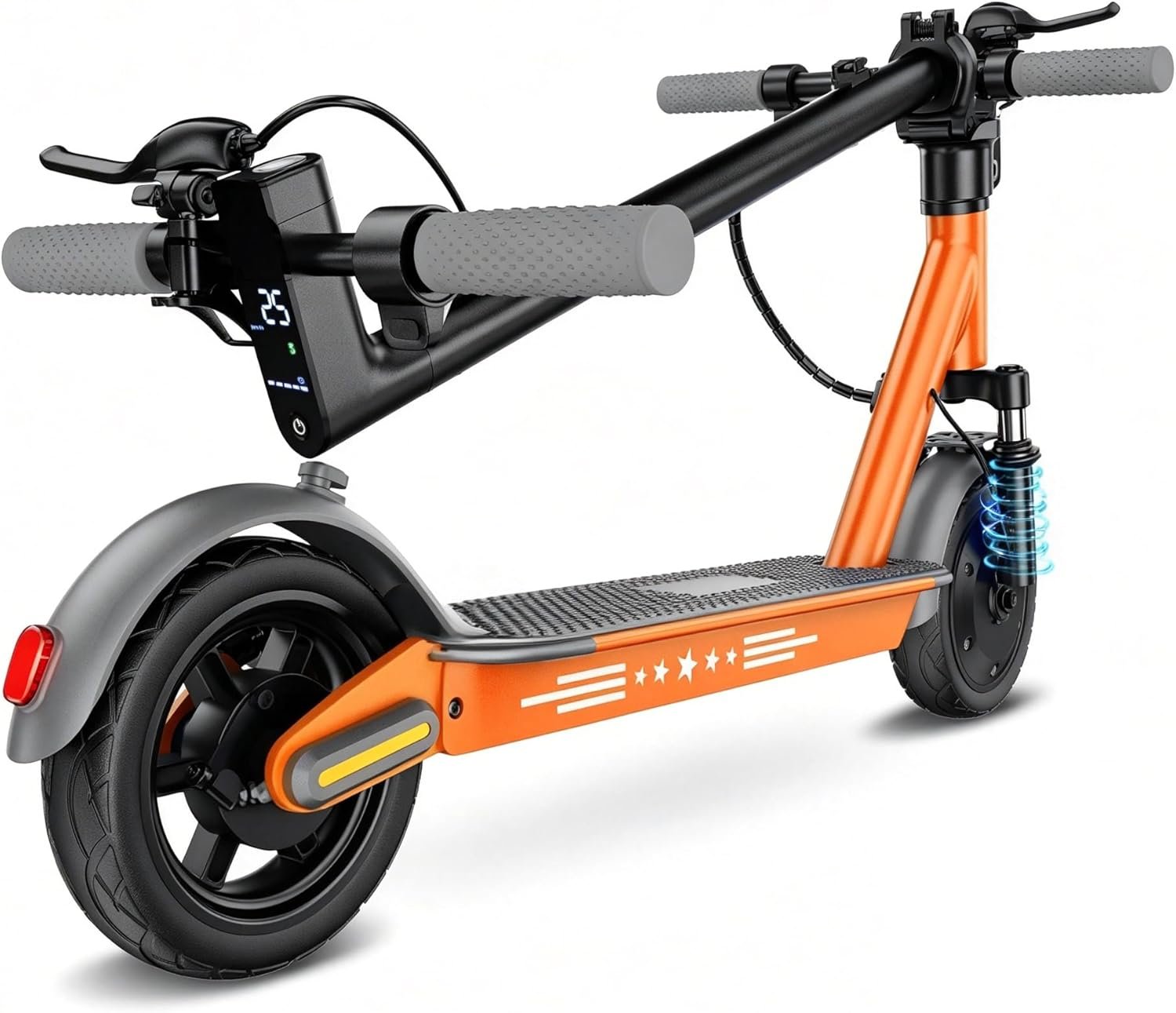 ApexSurge Electric Scooter for Adults,10" Solid Tires,350W Powerful Motor and Max 35/45KM Long Range,Top Speed 25KM/h,Dual Brake Stystem E Scooter, Lightweight and Foldable,APP Control,Max Load 120KG