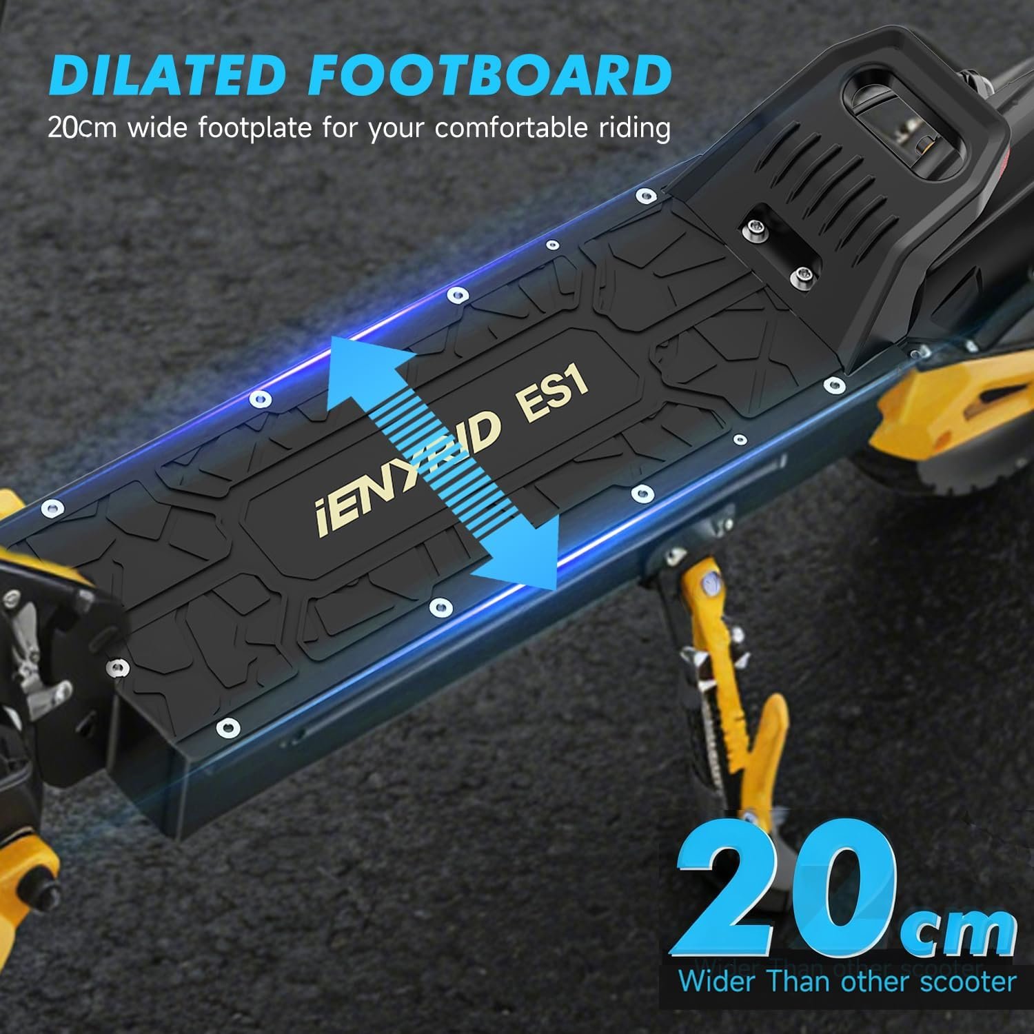 iENYRID Electric Scooter, 50-60Km Long Range, Escooter Adults, 20.8Ah Battery,Adjustable Height,Dual Braking System and Shock Absorption,10 inch Off-Road Tyres - Image 6