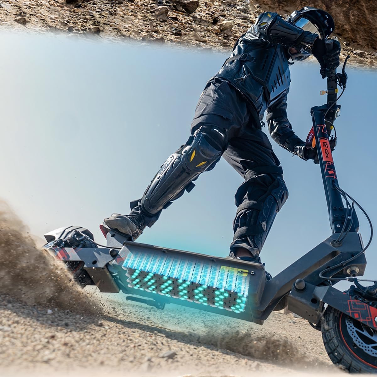 KuKirin G2 Ultra Electric Scooter for Adults, Long Range Foldable E Scooter, 48V 18Ah Battery, Up to 55km Range, Dual Motor Control, 10-Inch Tubeless Tyres, Dual Suspension, Touch Display, IPX4 - Image 5