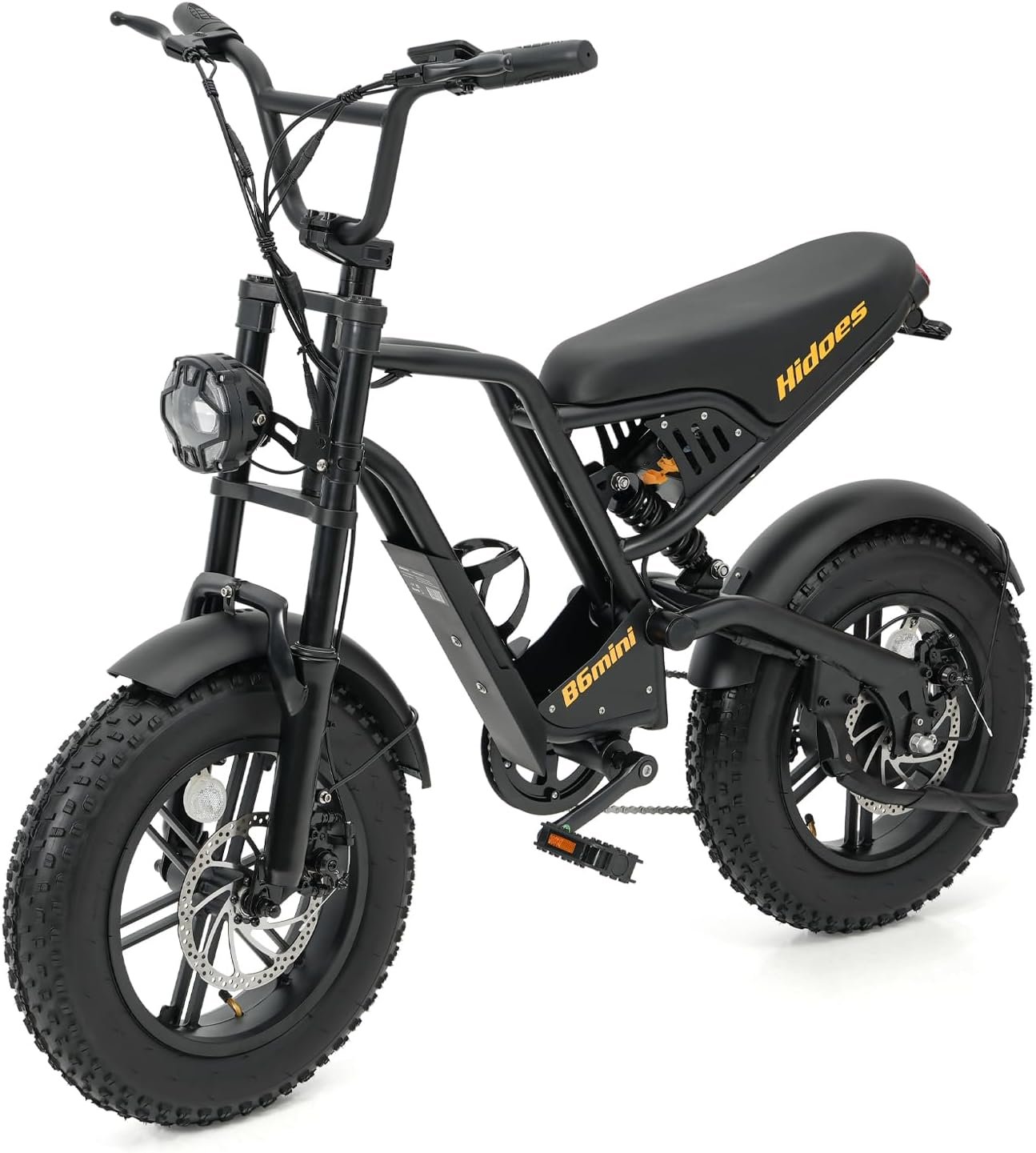 Kanpe 20" * 4" Electric Bikes for Adults,Hidoes B6 Road Bike Electric Mountain Bike with 48V 15.6Ah Removable Battery, 80KM Range,7-Speed,LCD Display,Fat Tyre E-bike with Dual Suspension