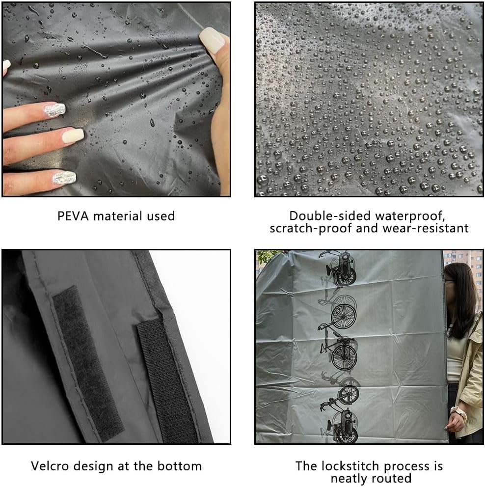 1PCS Bike Cover,Waterproof Outdoor Bicycle Cover,Nylon,Anti Dust Rain UV Protection Cycle Cover Waterproof Outdoor for Mountain Road Bike - Image 3