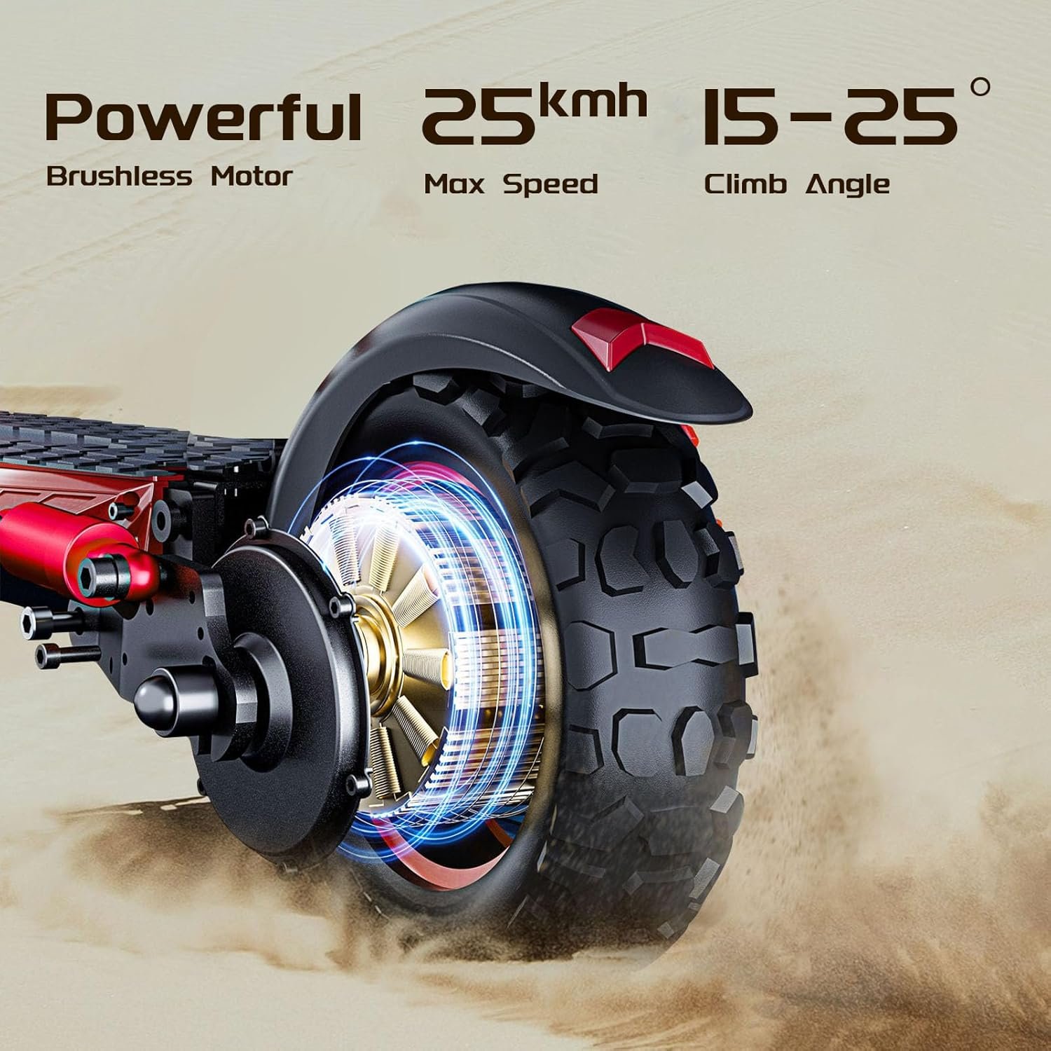 Electric Scooter,Electric Scooters Adult, 50-60 km Long Range, 48V 18Ah Battery, 10.5" All Terrain Off-Road E Scooter, Dual Suspension Dual Disc Brake Folding ElectricScooter 150 kg Load - Image 2