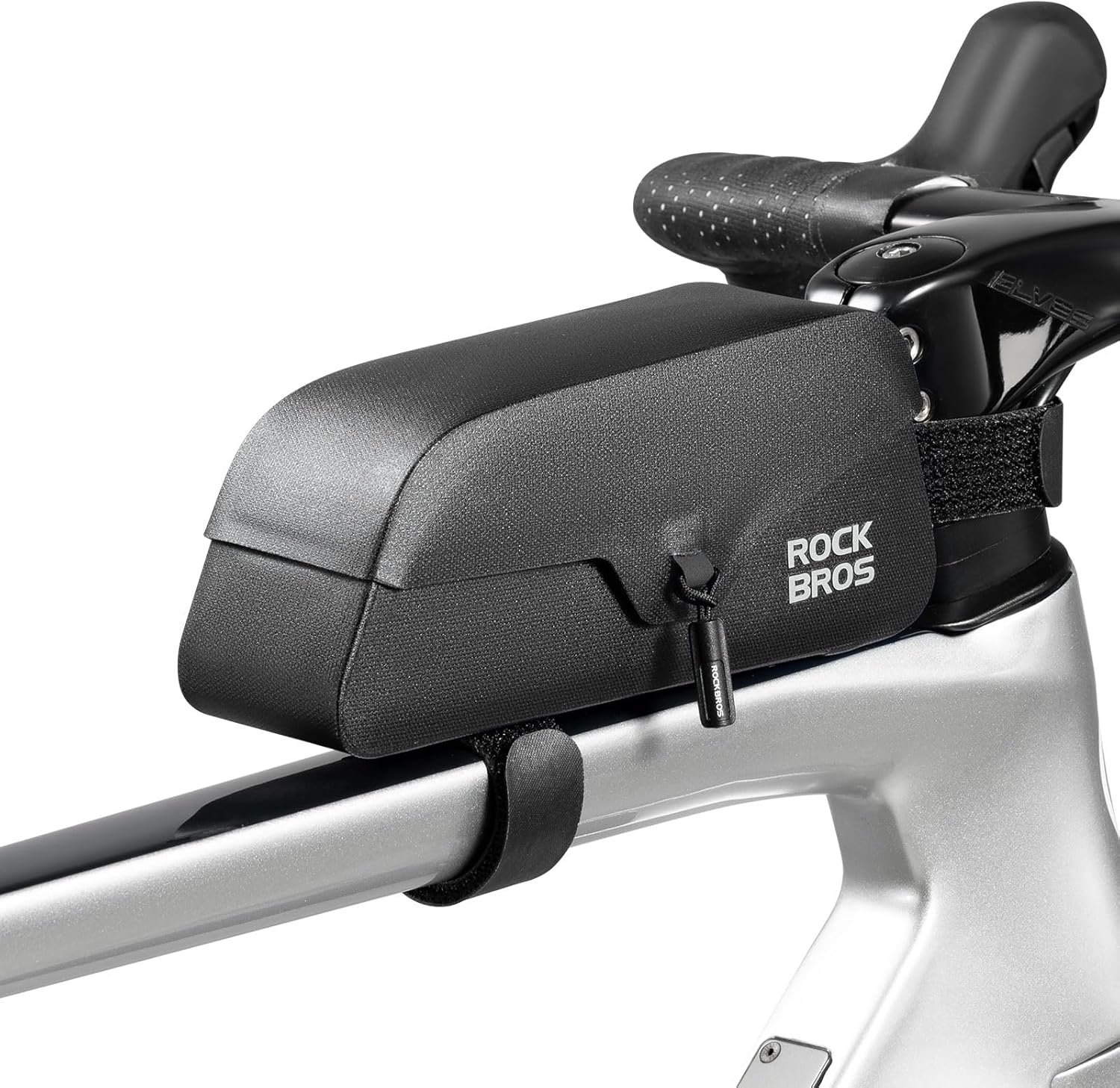 ROCKBROS 100% Waterproof Bike Top Tube Bag with Magnetic Lid, Zipless Bike Frame Triangle Bag Durable and Lightweight 0.6L/0.9L, Suitable for Gravel Bikes, Road Bikes and MTB