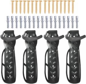 ATEK 4 Pack Bike Wall Mount Hooks &...