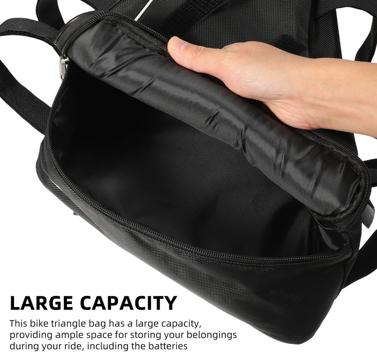 Healeved Bike Triangle Bag Frame Mount Storage Pouch Large Capacity Waterproof Electric Bike Battery Case for Cycling Hiking Camping - Image 8