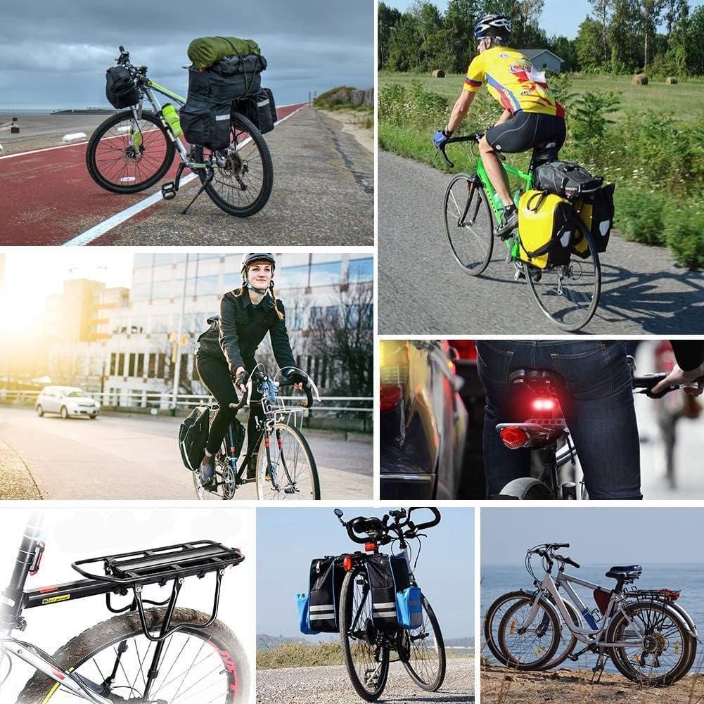 West Biking Rear Bike Rack - Adjustable Pannier Rack, 50 KG Load Capacity, Aluminum Alloy Luggage Carrier With Reflector for Cycling and Commuting - Image 6