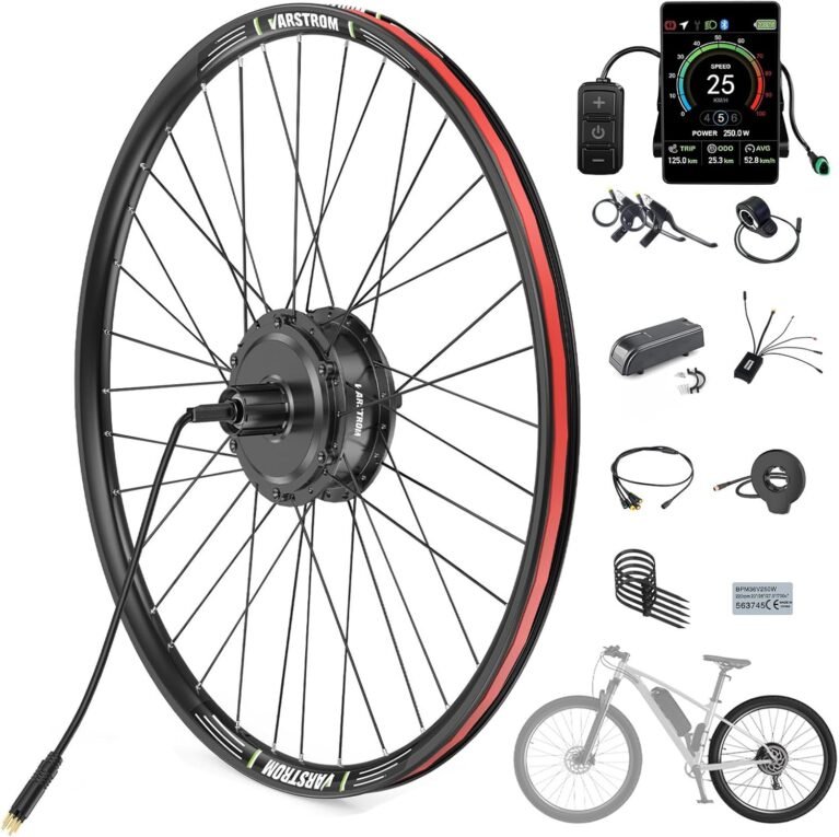 36V 250W Rear Ebike Conversion Kit 26" 27.5" 28" 700C Rear Wheel Hub Motor Kit Electric Bike Conversion Kit with VD04 Display & PAS Sensor & Controller for City & Mountain Bikes
