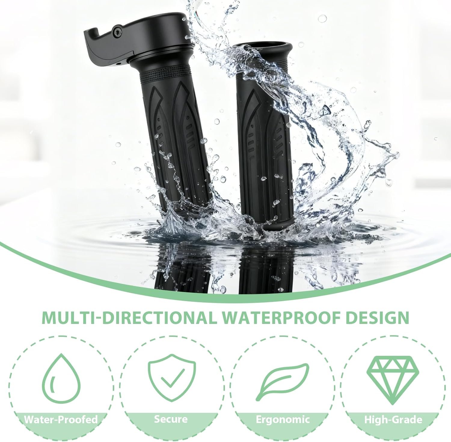 1 Pair E Bike Full Twist Throttle, 12V-72V 3 Pin Connection Electric Bike Throttle Twist Grip, Universal Throttle Twist Grip with SM Plug for Electric Bicycle Ebike Right Left Hand Grip 22mm Handlebar - Image 5