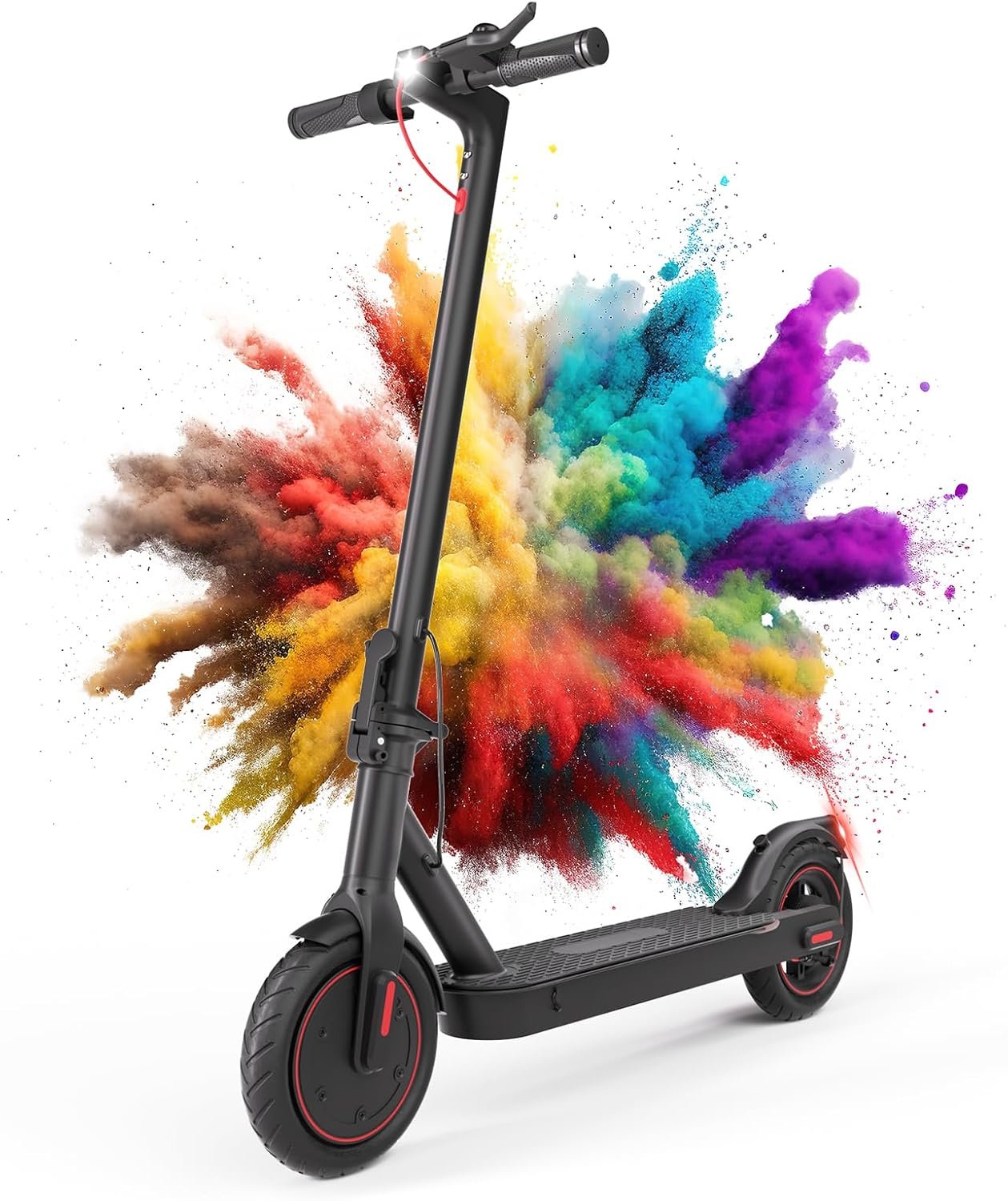 Electric Scooter,34KM Range 350W Motor Electric Scooter Adults with 8.5" Pneumatic Tires,42V 7.8Ah Battery,3 Speed Modes,Rear Disc + Electronic Brakes,120KG Load, APP Control - Image 9