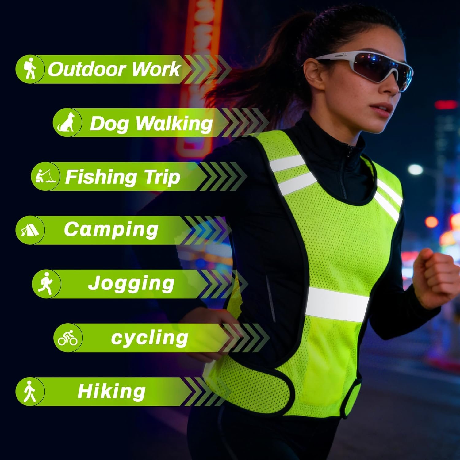 Uncle Paul Reflective Gears - Safety Vest High Visibility for Running Cycling Dog Walking Sports with Pocket for Adults Kids - Image 6