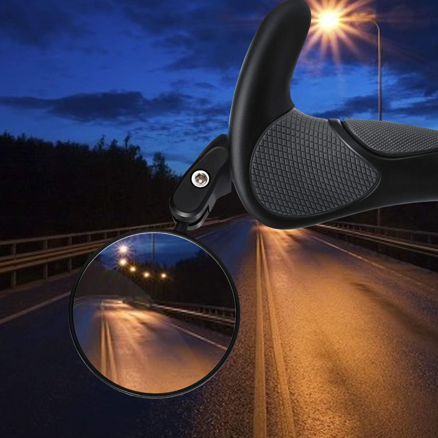 1pcs Bike Mirror for Handlebars, 360° Rotatable Bicycle Rear View Mirror, Wide Angle Convex Bike Mirror, Secure Bar End Mirror for Road Bike & Daily Commuting - Image 8