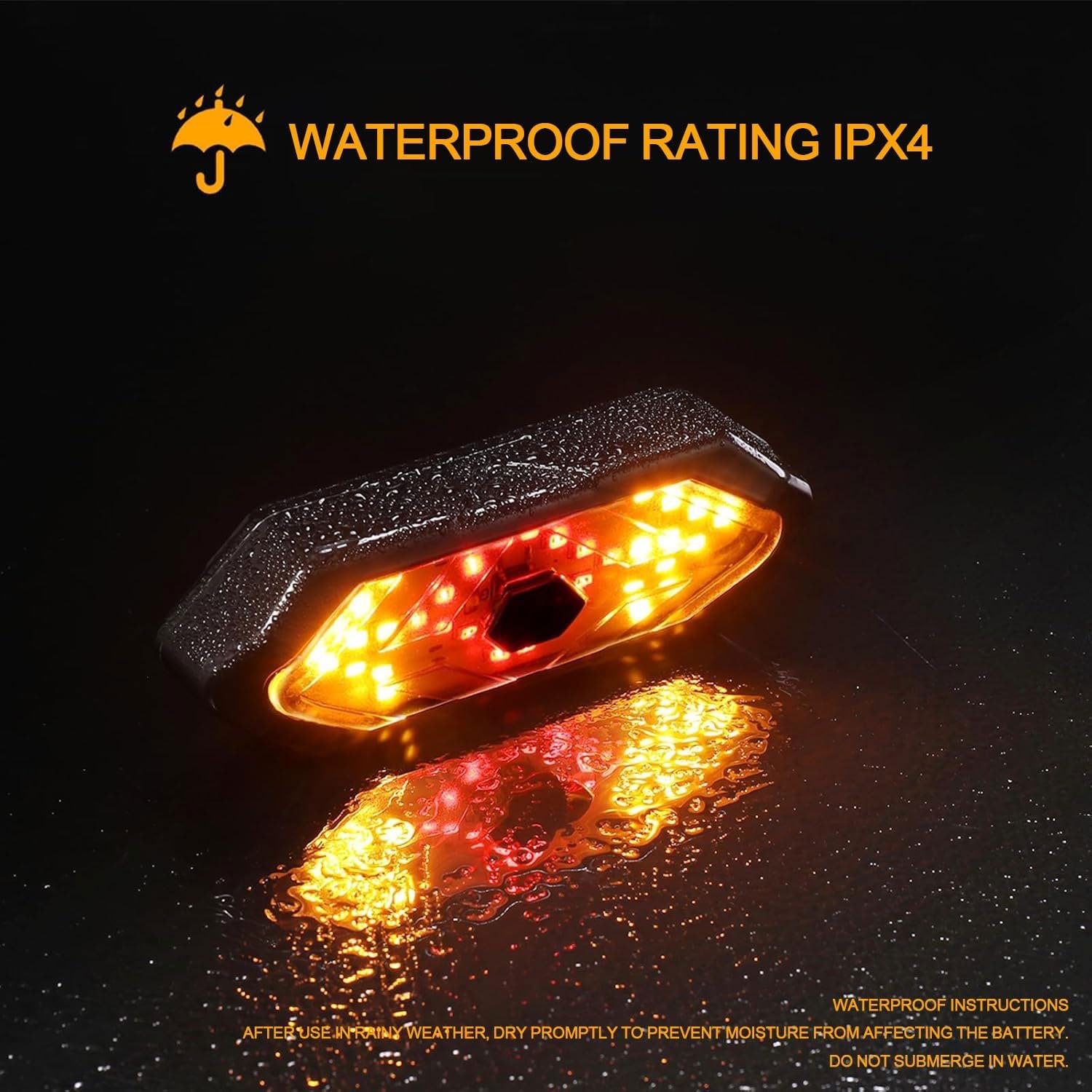 EBUYFIRE Rear Bike Light with Indicators -Bike Lights 5 Lighting Modes USB Rechargeable Tail Lamp with Wireless Remote and Safety Horn - for Cycling Helmet and Seatpost with IPX4 Water Resistance - Image 5