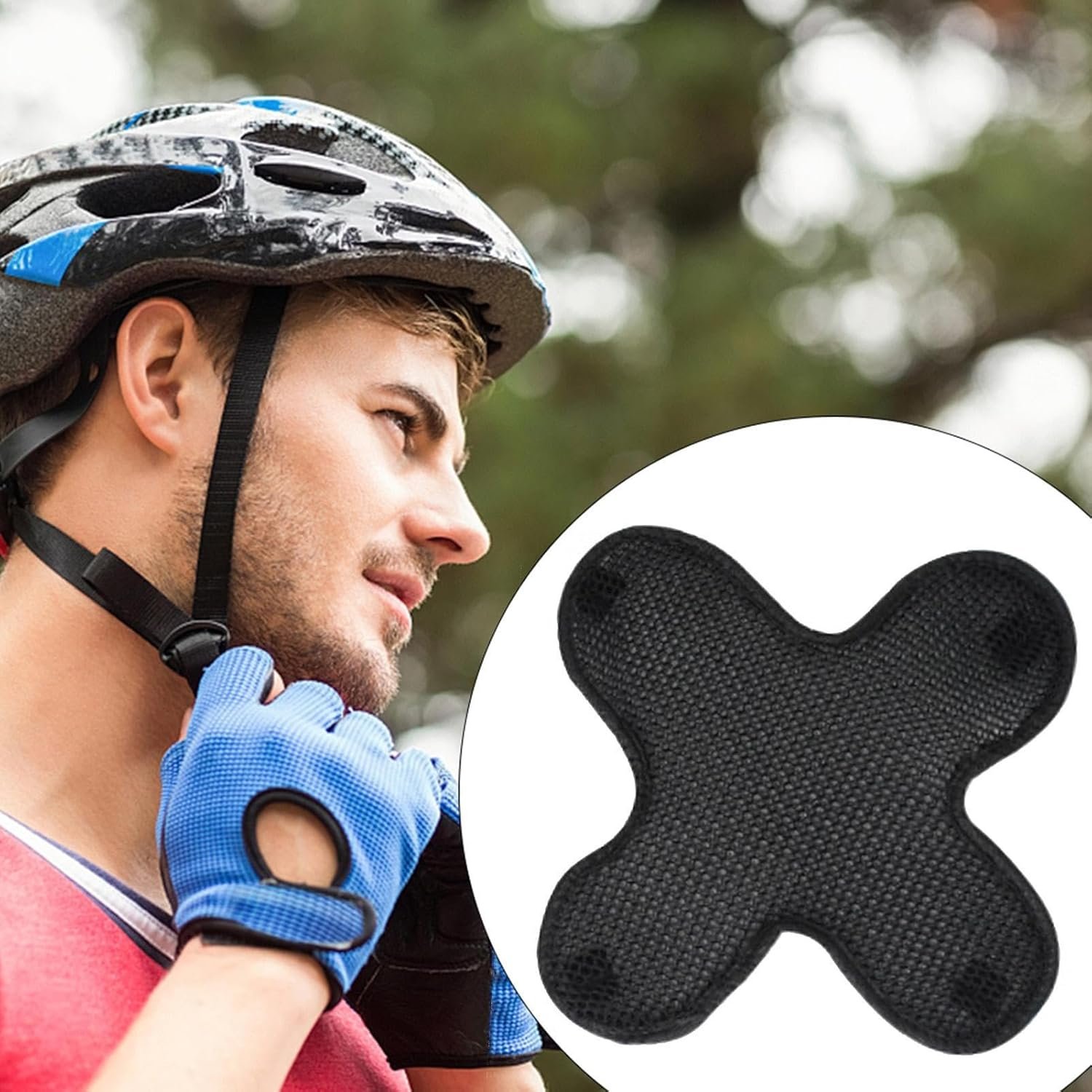 Helmet Liner Pads - 3D Cellular Mesh Comfort Insert, Universal Motorcycle Helmet Padding, Quick Dry Foam | Anti Slip Sweat Venting Cushion For Road Riding Electric Bike Safety Upgrade - Image 2